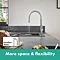 hansgrohe Talis M54 Single Lever Kitchen Mixer 210 with Pull Out Spray - Chrome - 72800000  Newest Large Image