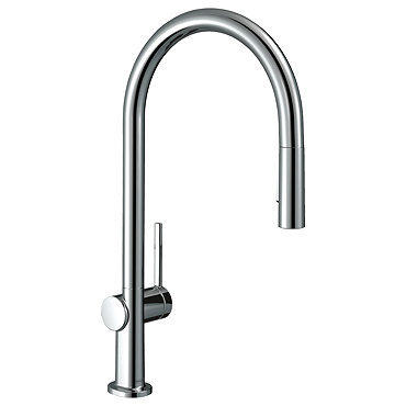 hansgrohe Talis M54 Single Lever Kitchen Mixer 210 with Pull Out Spray - Chrome - 72800000  Profile Large Image