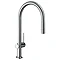 hansgrohe Talis M54 Single Lever Kitchen Mixer 210 with Pull Out Spray - Chrome - 72800000 Large Ima