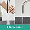 hansgrohe Talis M54 Single Lever Kitchen Mixer 210 with Pull Out Spray - Stainless Steel - 72800800 Profile Large Image
