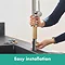 hansgrohe Talis M54 Single Lever Kitchen Mixer 210 with Pull Out Spray - Stainless Steel - 72800800 Standard Large Image