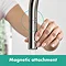 hansgrohe Talis M54 Single Lever Kitchen Mixer 210 with Pull Out Spray - Stainless Steel - 72800800 additional Large Image