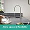 hansgrohe Talis M54 Single Lever Kitchen Mixer 210 with Pull Out Spray - Stainless Steel - 72800800 Newest Large Image