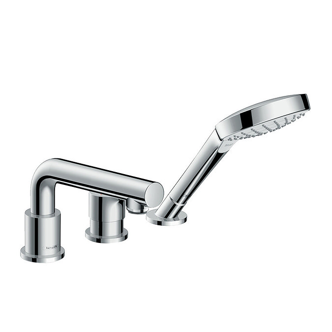 hansgrohe Talis S 3-Hole Deck Mounted Single Lever Bath Mixer - 72417000 Large Image