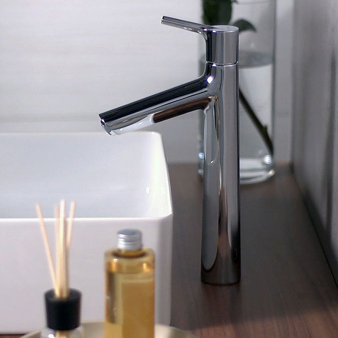 hansgrohe Talis S Single Lever Basin Mixer 190 with Pop-up Waste - 72031000  Profile Large Image