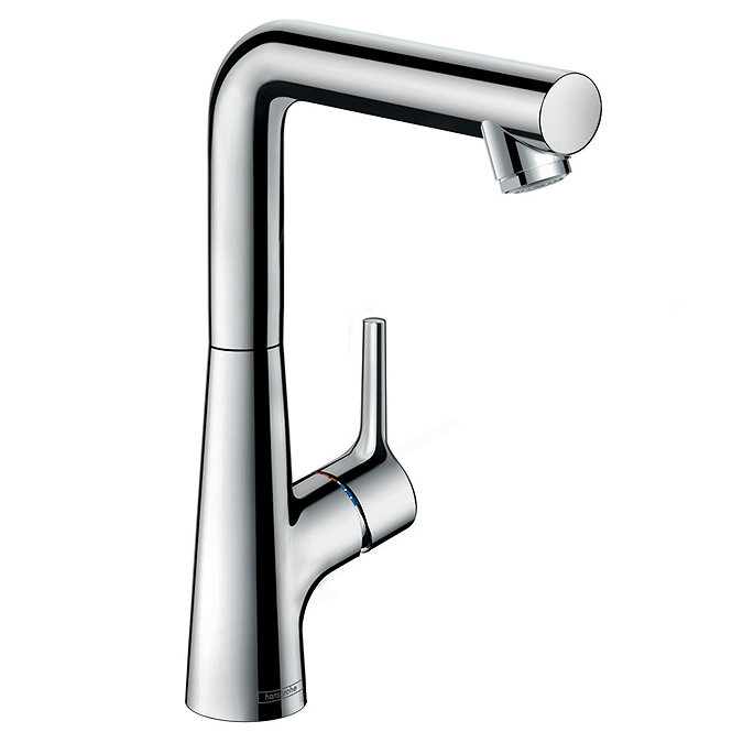 hansgrohe Talis S Single Lever Basin Mixer 210 with Swivel Spout and Pop-up Waste - 72105000 Large I
