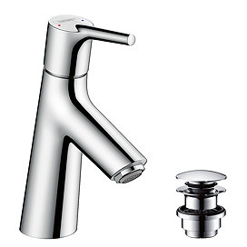 hansgrohe Talis S Single Lever Basin Mixer 80 with Push-open Waste - 72011000