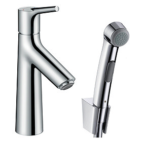 hansgrohe Talis S Single Lever Basin Mixer with Bidet Spray and 160cm Shower Hose - 72290000 Large I