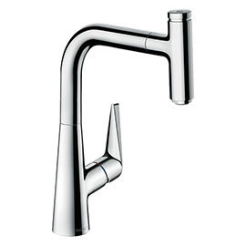 hansgrohe Talis Select M51 Single Lever Kitchen Mixer 220 with Pull Out Spray - Chrome - 72822000 Me