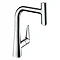 hansgrohe Talis Select M51 Single Lever Kitchen Mixer 220 with Pull Out Spray - Chrome - 72822000 La