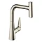 hansgrohe Talis Select M51 Single Lever Kitchen Mixer 220 with Pull Out Spray - Stainless Steel - 72