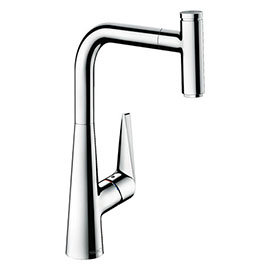 hansgrohe Talis Select M51 Single Lever Kitchen Mixer 300 with Pull Out Spray - Chrome - 72821000 Me