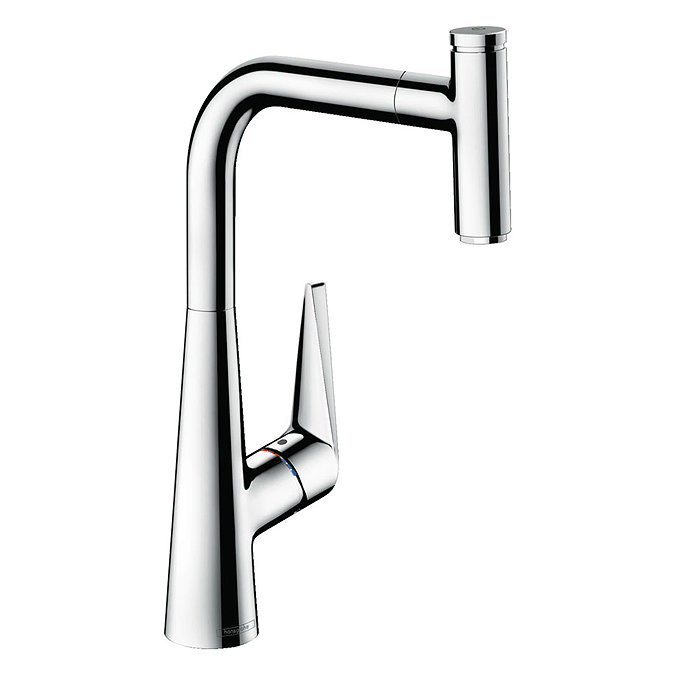hansgrohe Talis Select M51 Single Lever Kitchen Mixer 300 with Pull Out Spray - Chrome - 72821000 La