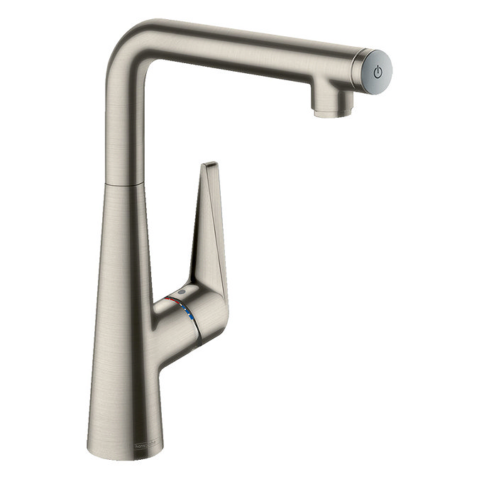 hansgrohe Talis Select S 300 Single Lever Kitchen Mixer - Stainless Steel - 72820800 Large Image