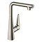 hansgrohe Talis Select S 300 Single Lever Kitchen Mixer - Stainless Steel - 72820800 Large Image