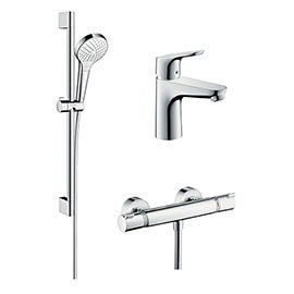 hansgrohe Thermostatic Shower System & Tap Package Medium Image