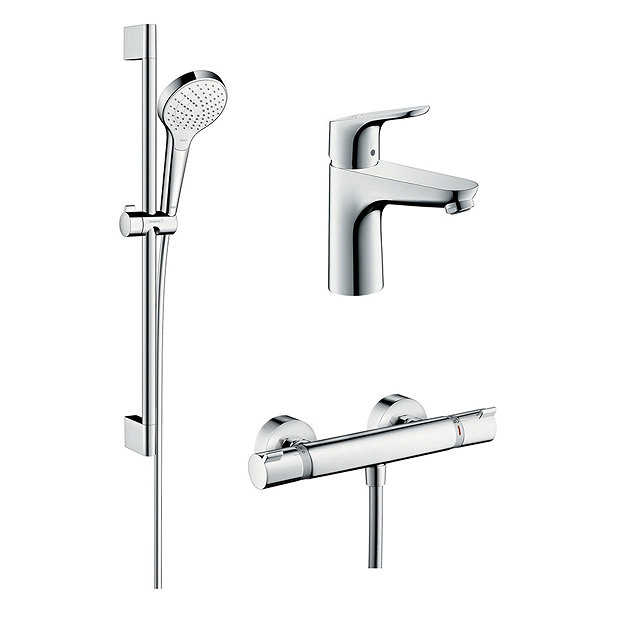 hansgrohe Thermostatic Shower System & Tap Package