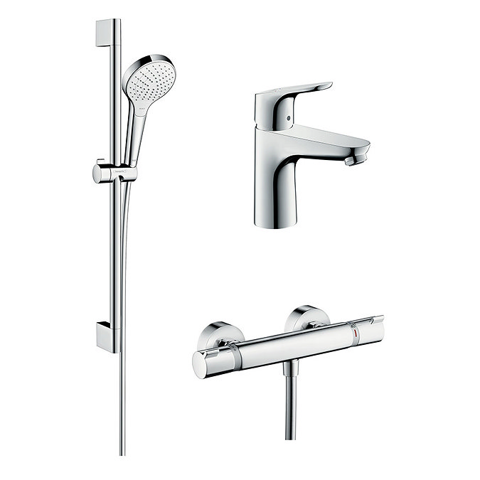 hansgrohe Thermostatic Shower System & Tap Package Large Image