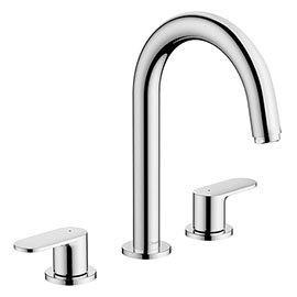 hansgrohe Vernis Blend 3-Hole Basin Mixer 100 with Pop-up Waste - Chrome - 71553000 Medium Image