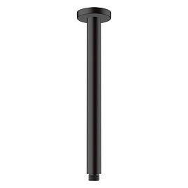 hansgrohe Vernis Blend 300mm Ceiling Shower Arm - Matt Black - 27805670 Large Image