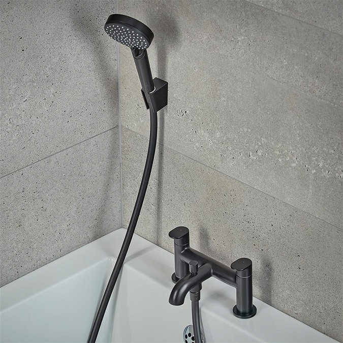 hansgrohe Vernis Blend Bath Shower Mixer with Kit - Matt Black - 71461670 Feature Large Image