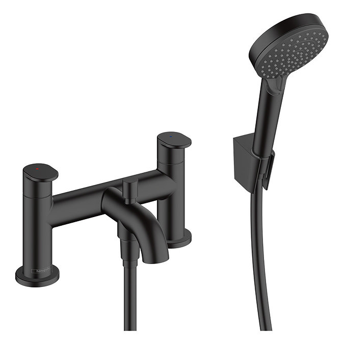 hansgrohe Vernis Blend Bath Shower Mixer with Kit - Matt Black - 71461670 Large Image