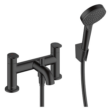 hansgrohe Vernis Blend Bath Shower Mixer with Kit - Matt Black - 71461670  Profile Large Image