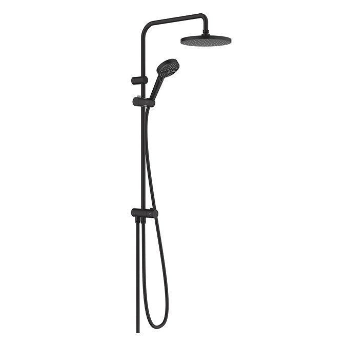 hansgrohe Vernis Blend EcoSmart Shower Kit with Diverter - Matt Black - 26099670 Large Image