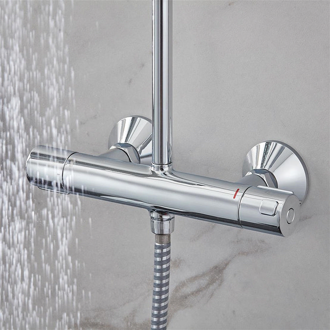 hansgrohe Vernis Blend EcoSmart Showerpipe 200 Thermostatic Shower Mixer - 26089000  Feature Large I