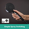 hansgrohe Vernis Blend EcoSmart Vario 2 Spray Hand Shower - Matt Black