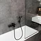 hansgrohe Vernis Blend Exposed Single Lever Bath Shower Mixer - Matt Black - 71440670  Profile Large Image