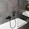hansgrohe Vernis Blend Exposed Single Lever Bath Shower Mixer - Matt Black - 71440670 Profile Large Image