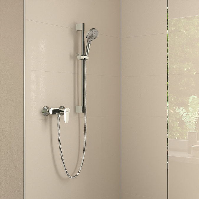 hansgrohe Vernis Blend Exposed Single Lever Shower Mixer - Chrome - 71640000  Profile Large Image