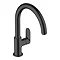 hansgrohe Vernis Blend M35 Single Lever Kitchen Mixer Tap 210 with Swivel Spout - Matt Black - 71870