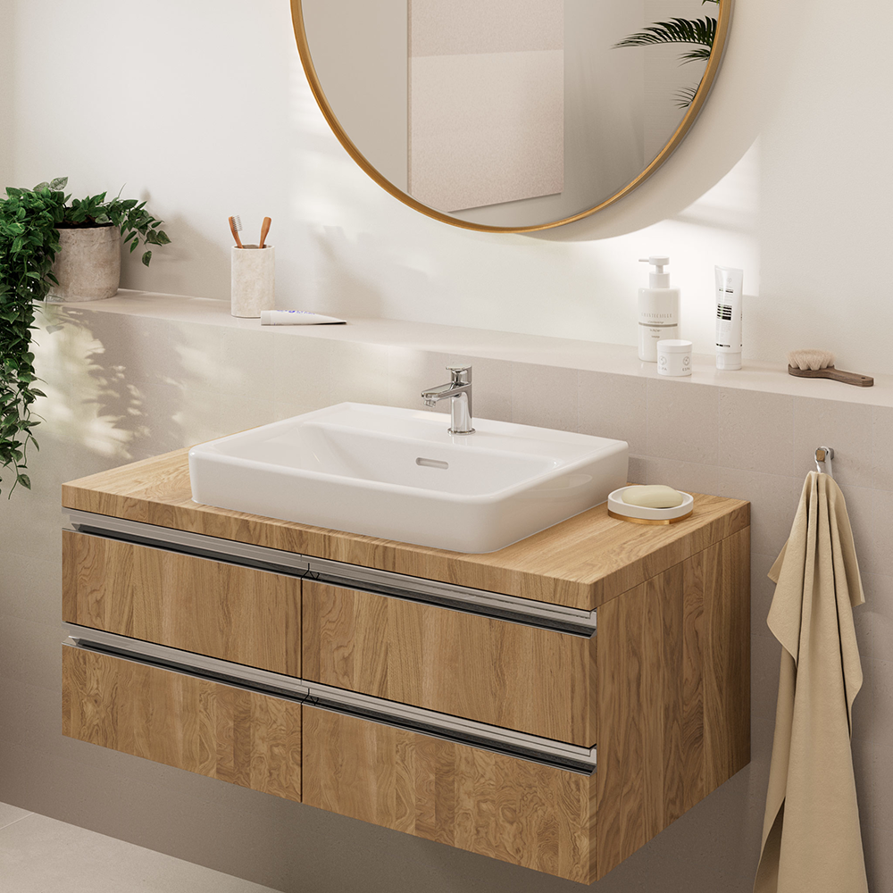 Hansgrohe Vernis Blend Cold Water Pillar Tap - Chrome, EcoSmart 5 L/min, For Wash Basins (71583000) - View #8