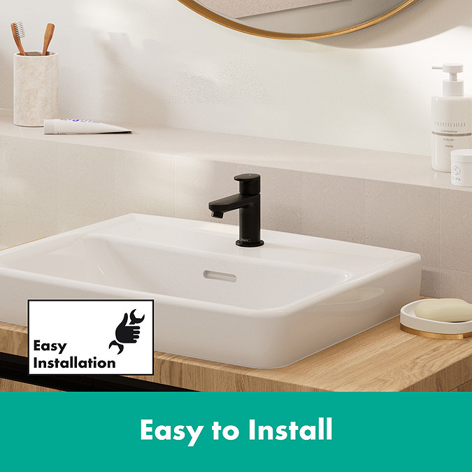 hansgrohe Vernis Blend Pillar Tap 70 for Cold Water without Waste - Matt Black