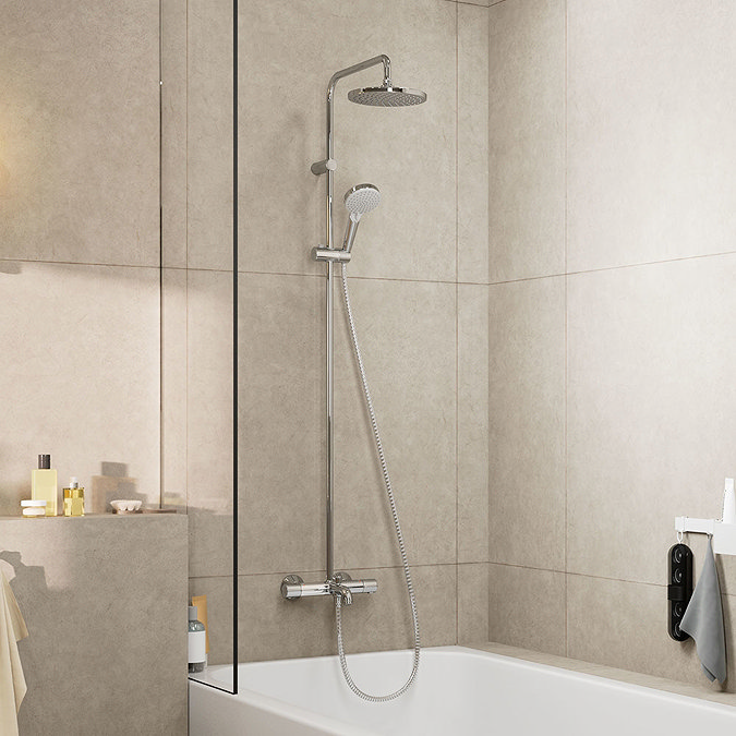hansgrohe Vernis Blend Showerpipe 200 Thermostatic Bath Shower Mixer - 26274000  Profile Large Image