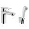 hansgrohe Vernis Blend Single Lever Basin Mixer 100 with Bidet Spray and 160cm Shower Hose - 7121500