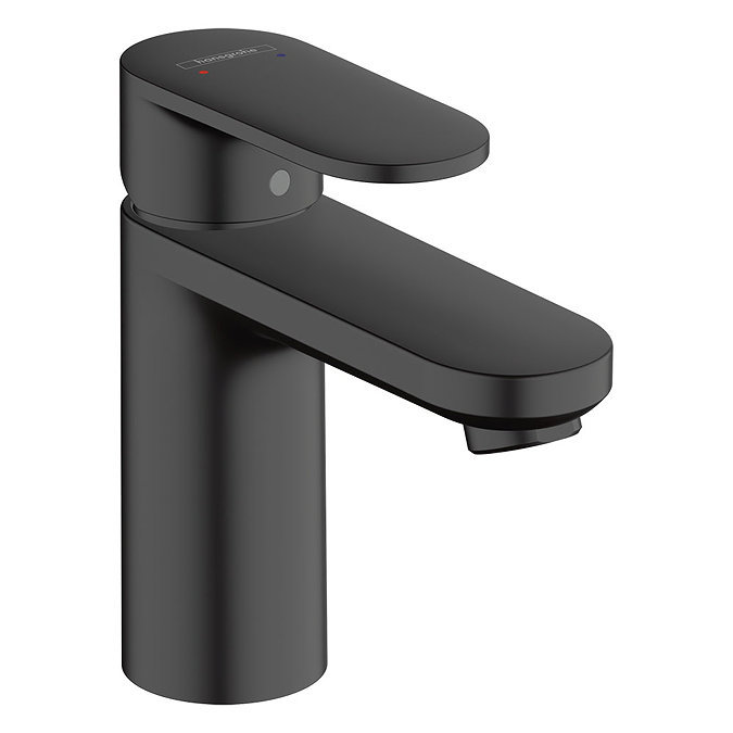 hansgrohe Vernis Blend Single Lever Basin Mixer 100 with Pop-up Waste - Matt Black - 71551670 Large 