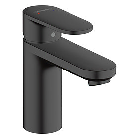 hansgrohe Vernis Blend Single Lever Basin Mixer 100 with Pop-up Waste - Matt Black - 71551670 Large 