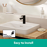 hansgrohe Vernis Blend Single Lever Basin Mixer 100 without Waste - Matt Black