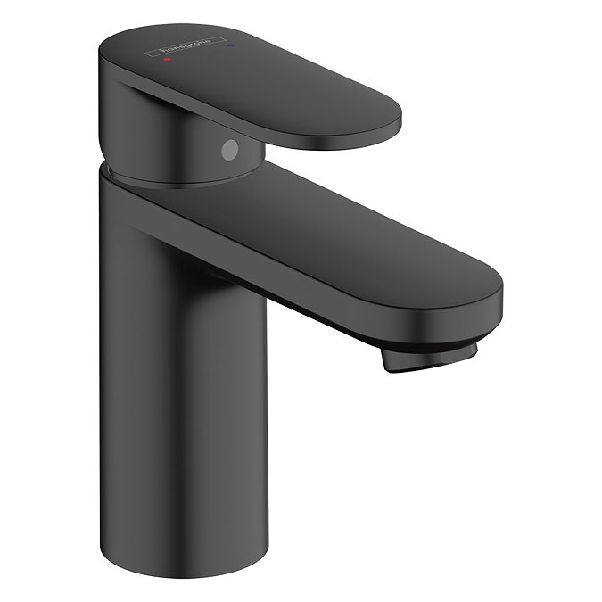 hansgrohe Vernis Blend Single Lever Basin Mixer 100 without Waste - Matt Black - 71580670 Large Imag