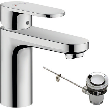 hansgrohe Vernis Blend Single Lever Basin Mixer 100 with Pop-up Waste - 71559000  Profile Large Image