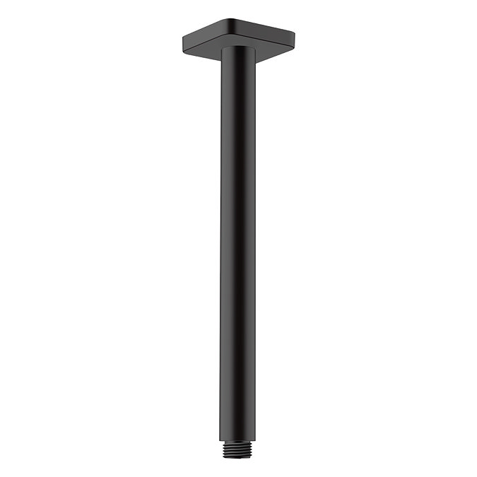 hansgrohe Vernis Shape 300mm Ceiling Shower Arm - Matt Black - 26407670 Large Image