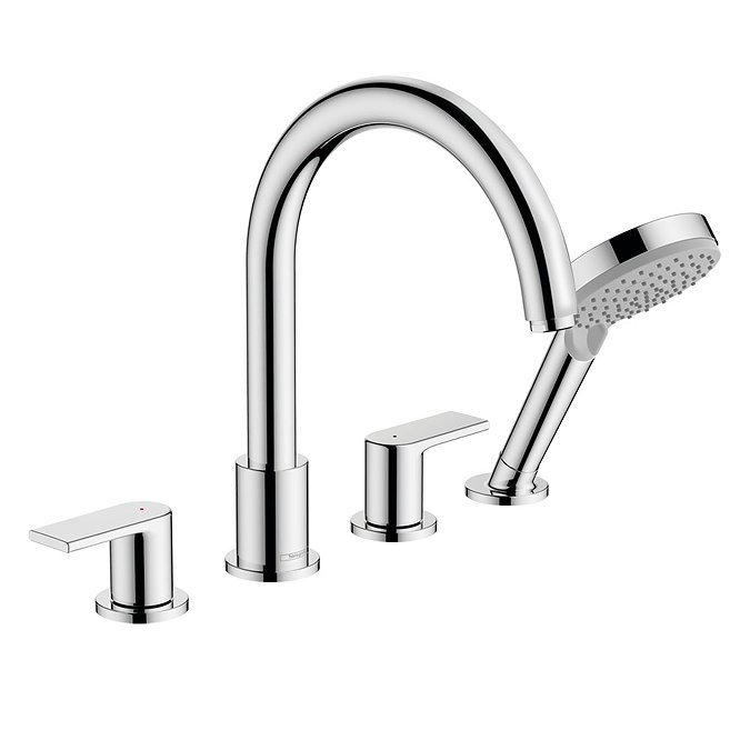 hansgrohe Vernis Shape 4-hole Deck Mounted Bath Mixer - Chrome - 71459000 Large Image