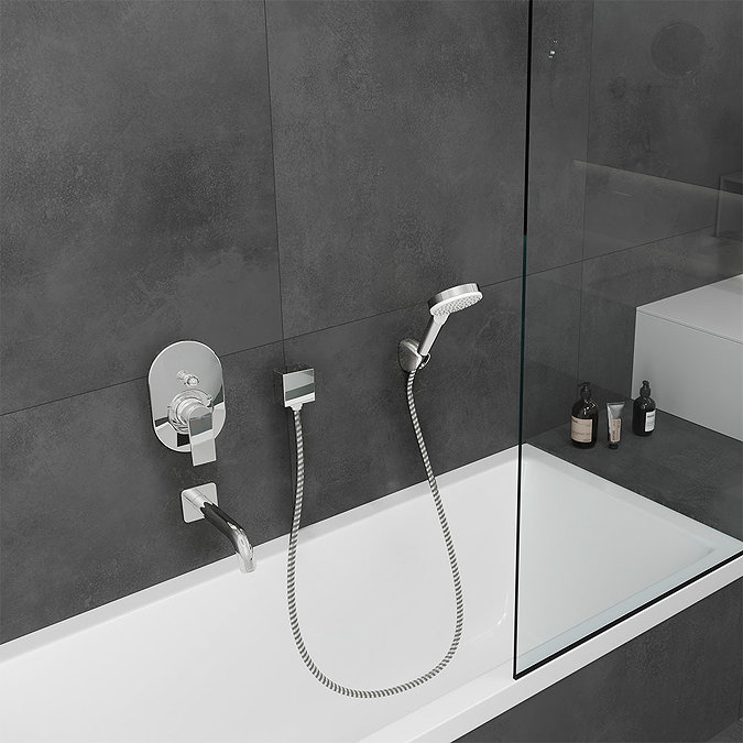 hansgrohe Vernis Shape Concealed Single Lever Manual Bath Mixer - Chrome - 71458000  Profile Large Image