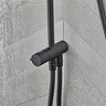 hansgrohe Vernis Shape EcoSmart Shower Kit with Diverter - Matt Black - 26289670  Feature Large Image