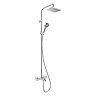hansgrohe Vernis Shape EcoSmart Showerpipe 230 Thermostatic Bath Shower Mixer - 26098000 Large Image