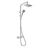 hansgrohe Vernis Shape EcoSmart Showerpipe 230 Thermostatic Shower Mixer - Chrome - 26097000  Standard Large Image
