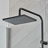 hansgrohe Vernis Shape EcoSmart Showerpipe 230 Thermostatic Shower Mixer - Matt Black